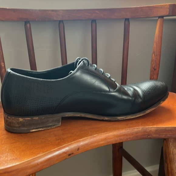 Kenneth Cole Shoes Men’s Dress Oxford Cha-Raid Black Leather Cap Toe Size 11 - Picture 5 of 10